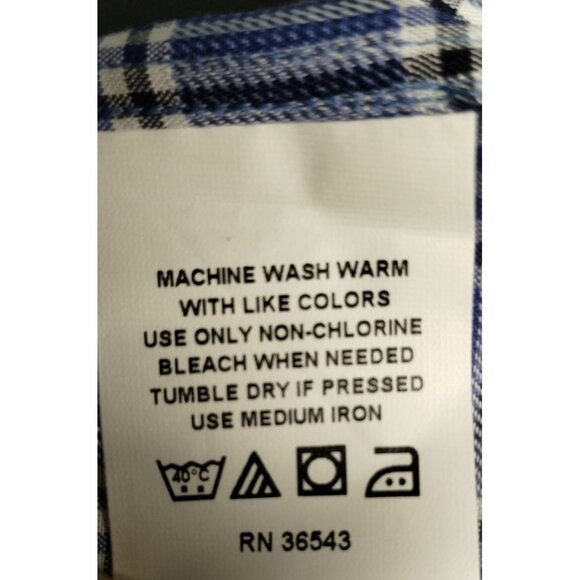 IKE BEHAR NY Neiman Marcus Blue Button Down Long Sleeve Shirt Size 32/33 SKU2292 - Picture 9 of 9